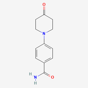 molecular formula C12H14N2O2 B2958202 4-(4-氧代哌啶-1-基)苯甲酰胺 CAS No. 340756-87-8