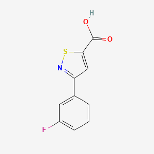 molecular formula C10H6FNO2S B2958208 3-(3-Fluorophenyl)isothiazole-5-carboxylic acid CAS No. 1338689-93-2