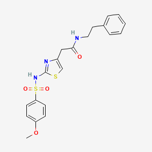 2-(2-(4-methoxyphenylsulfonamido)thiazol-4-yl)-N-phenethylacetamide