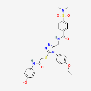 4-(N,N-dimethylsulfamoyl)-N-((4-(4-ethoxyphenyl)-5-((2-((4-methoxyphenyl)amino)-2-oxoethyl)thio)-4H-1,2,4-triazol-3-yl)methyl)benzamide