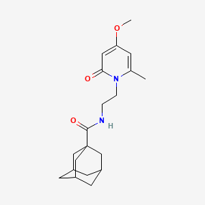 molecular formula C20H28N2O3 B2958220 (3r,5r,7r)-N-(2-(4-甲氧基-6-甲基-2-氧代吡啶-1(2H)-基)乙基)金刚烷-1-甲酰胺 CAS No. 1903046-18-3