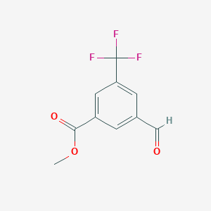 molecular formula C10H7F3O3 B2958223 Methyl 3-formyl-5-(trifluoromethyl)benzoate CAS No. 959632-17-8