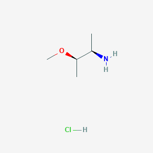 molecular formula C5H14ClNO B2958229 (2R,3R)-3-Methoxybutan-2-amine;hydrochloride CAS No. 2287248-74-0