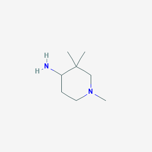 molecular formula C8H18N2 B2958234 1,3,3-Trimethylpiperidin-4-amine CAS No. 1369161-64-7
