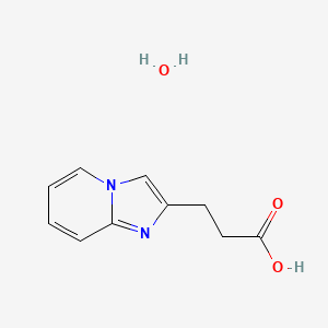 molecular formula C10H12N2O3 B2958259 3-Imidazo[1,2-a]pyridin-2-ylpropanoic acid hydrate CAS No. 1255717-44-2