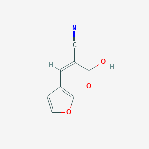 molecular formula C8H5NO3 B2958262 (Z)-2-cyano-3-(furan-3-yl)prop-2-enoic acid CAS No. 1344648-93-6; 1446140-97-1