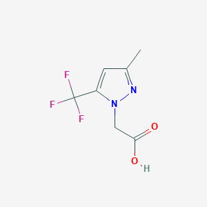molecular formula C7H7F3N2O2 B2958275 2-(3-Methyl-5-(trifluoromethyl)-1H-pyrazol-1-yl)acetic acid CAS No. 1003320-00-0