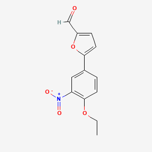 molecular formula C13H11NO5 B2958287 5-(4-Ethoxy-3-nitrophenyl)furan-2-carbaldehyde CAS No. 847590-49-2