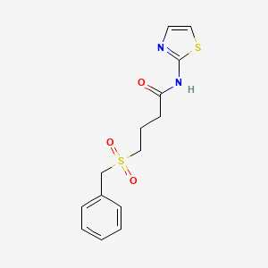 molecular formula C14H16N2O3S2 B2958295 4-(benzylsulfonyl)-N-(thiazol-2-yl)butanamide CAS No. 923498-75-3