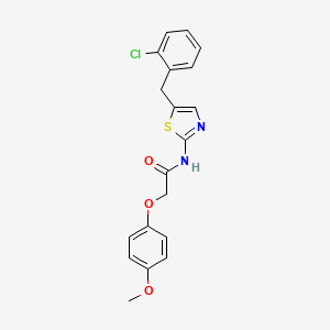 molecular formula C19H17ClN2O3S B2958296 N-(5-(2-氯苄基)噻唑-2-基)-2-(4-甲氧基苯氧基)乙酰胺 CAS No. 301176-55-6