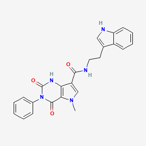 N-(2-(1H-indol-3-yl)ethyl)-5-methyl-2,4-dioxo-3-phenyl-2,3,4,5-tetrahydro-1H-pyrrolo[3,2-d]pyrimidine-7-carboxamide