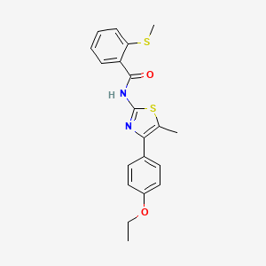 molecular formula C20H20N2O2S2 B2958308 N-(4-(4-ethoxyphenyl)-5-methylthiazol-2-yl)-2-(methylthio)benzamide CAS No. 896026-29-2