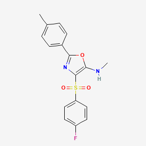 4-(4-FLUOROBENZENESULFONYL)-N-METHYL-2-(4-METHYLPHENYL)-1,3-OXAZOL-5-AMINE