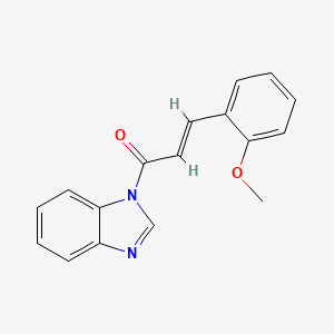 molecular formula C17H14N2O2 B2958359 (2E)-1-(1H-benzimidazol-1-yl)-3-(2-methoxyphenyl)prop-2-en-1-one CAS No. 651009-61-9