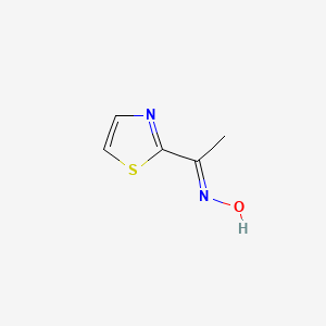 molecular formula C5H6N2OS B2958360 (E)-N-[1-(1,3-噻唑-2-基)乙叉基]羟胺 CAS No. 944993-06-0