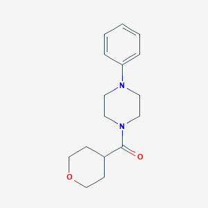 B2958365 (4-phenylpiperazin-1-yl)(tetrahydro-2H-pyran-4-yl)methanone CAS No. 1624395-84-1