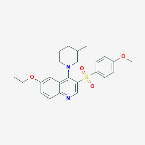 6-Ethoxy-3-((4-methoxyphenyl)sulfonyl)-4-(3-methylpiperidin-1-yl)quinoline