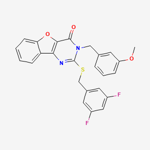 2-[(3,5-difluorobenzyl)sulfanyl]-3-(3-methoxybenzyl)[1]benzofuro[3,2-d]pyrimidin-4(3H)-one
