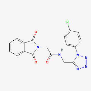 N-((1-(4-chlorophenyl)-1H-tetrazol-5-yl)methyl)-2-(1,3-dioxoisoindolin-2-yl)acetamide