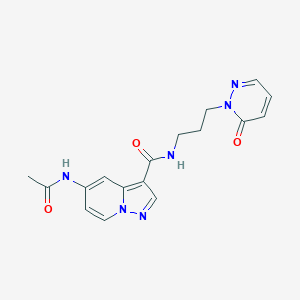 5-acetamido-N-(3-(6-oxopyridazin-1(6H)-yl)propyl)pyrazolo[1,5-a]pyridine-3-carboxamide