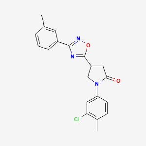 1-(3-Chloro-4-methylphenyl)-4-[3-(3-methylphenyl)-1,2,4-oxadiazol-5-yl]pyrrolidin-2-one