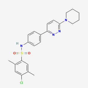 4-chloro-2,5-dimethyl-N-[4-(6-piperidin-1-ylpyridazin-3-yl)phenyl]benzenesulfonamide