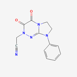 2-(3,4-dioxo-8-phenyl-3,4,7,8-tetrahydroimidazo[2,1-c][1,2,4]triazin-2(6H)-yl)acetonitrile