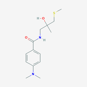 molecular formula C14H22N2O2S B2958426 4-(dimethylamino)-N-(2-hydroxy-2-methyl-3-(methylthio)propyl)benzamide CAS No. 1396805-91-6