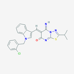 6-{[1-(2-chlorobenzyl)-1H-indol-3-yl]methylene}-5-imino-2-isopropyl-5,6-dihydro-7H-[1,3,4]thiadiazolo[3,2-a]pyrimidin-7-one