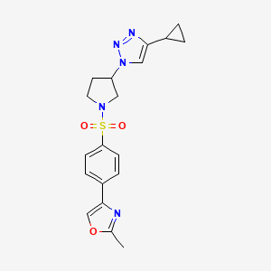 4-(4-((3-(4-cyclopropyl-1H-1,2,3-triazol-1-yl)pyrrolidin-1-yl)sulfonyl)phenyl)-2-methyloxazole