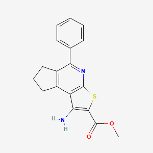 methyl 1-amino-5-phenyl-7,8-dihydro-6H-cyclopenta[d]thieno[2,3-b]pyridine-2-carboxylate