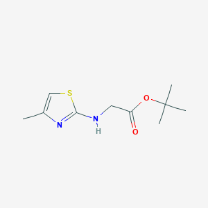 molecular formula C10H16N2O2S B2958449 Tert-butyl 2-[(4-methyl-1,3-thiazol-2-yl)amino]acetate CAS No. 2248353-79-7