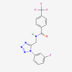 N-((1-(3-fluorophenyl)-1H-tetrazol-5-yl)methyl)-4-(trifluoromethyl)benzamide