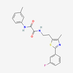 molecular formula C21H20FN3O2S B2958473 N-{2-[2-(3-fluorophenyl)-4-methyl-1,3-thiazol-5-yl]ethyl}-N'-(3-methylphenyl)ethanediamide CAS No. 895803-71-1