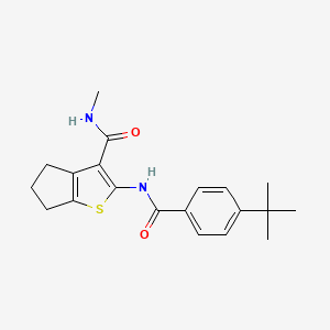 molecular formula C20H24N2O2S B2958476 2-[(4-叔丁基苯甲酰)氨基]-N-甲基-5,6-二氢-4H-环戊并[b]噻吩-3-甲酰胺 CAS No. 893098-80-1