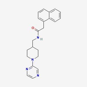 2-(naphthalen-1-yl)-N-((1-(pyrazin-2-yl)piperidin-4-yl)methyl)acetamide