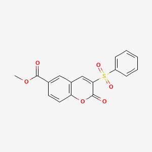 molecular formula C17H12O6S B2958483 methyl 2-oxo-3-(phenylsulfonyl)-2H-chromene-6-carboxylate CAS No. 895645-53-1