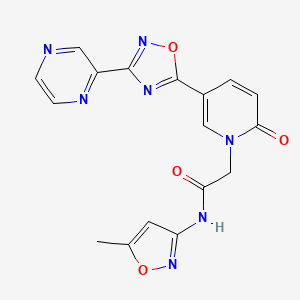 N-(5-methylisoxazol-3-yl)-2-(2-oxo-5-(3-(pyrazin-2-yl)-1,2,4-oxadiazol-5-yl)pyridin-1(2H)-yl)acetamide