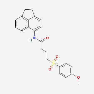 molecular formula C23H23NO4S B2958492 N-(1,2-二氢芴-5-基)-4-((4-甲氧苯基)磺酰基)丁酰胺 CAS No. 922917-44-0