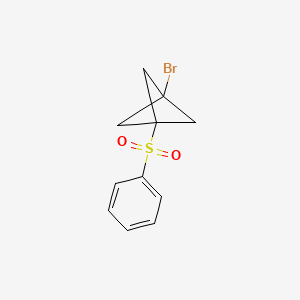 molecular formula C11H11BrO2S B2958495 1-(苯磺酰基)-3-溴双环[1.1.1]戊烷 CAS No. 2411266-81-2