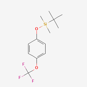 molecular formula C13H19F3O2Si B2958496 叔丁基二甲基-(4-(三氟甲氧基)苯氧基)硅烷 CAS No. 2035508-27-9