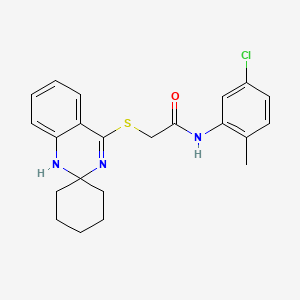molecular formula C22H24ClN3OS B2958501 N-(5-chloro-2-methylphenyl)-2-{1'H-spiro[cyclohexane-1,2'-quinazoline]sulfanyl}acetamide CAS No. 893786-18-0