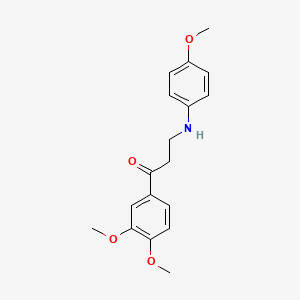 molecular formula C18H21NO4 B2958505 1-(3,4-Dimethoxyphenyl)-3-(4-methoxyanilino)-1-propanone CAS No. 477320-14-2