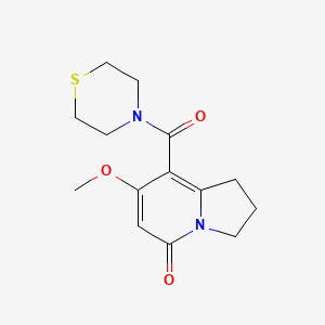 7-methoxy-8-(thiomorpholine-4-carbonyl)-2,3-dihydroindolizin-5(1H)-one