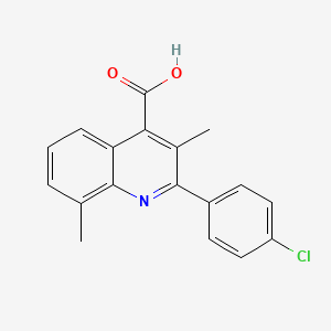 2-(4-Chlorophenyl)-3,8-dimethylquinoline-4-carboxylic acid