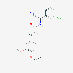 molecular formula C21H21ClN2O3 B2958512 (E)-N-[(3-氯苯基)-氰基甲基]-3-(3-甲氧基-4-丙-2-氧基苯基)丙-2-烯酰胺 CAS No. 1281682-22-1