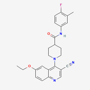 molecular formula C25H25FN4O2 B2958515 N-(3-乙酰基苯基)-5-[(4-氯苯基)磺酰基]噻吩-2-甲酰胺 CAS No. 1226454-94-9