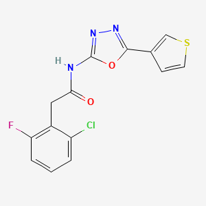 2-(2-chloro-6-fluorophenyl)-N-(5-(thiophen-3-yl)-1,3,4-oxadiazol-2-yl)acetamide