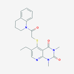 5-((2-(3,4-dihydroquinolin-1(2H)-yl)-2-oxoethyl)thio)-6-ethyl-1,3-dimethylpyrido[2,3-d]pyrimidine-2,4(1H,3H)-dione