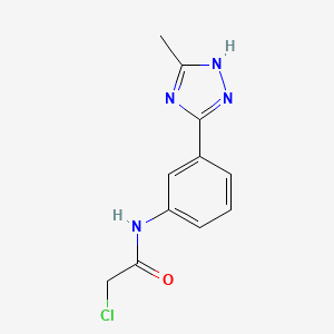 molecular formula C11H11ClN4O B2958529 2-chloro-N-[3-(5-methyl-1H-1,2,4-triazol-3-yl)phenyl]acetamide CAS No. 1183156-43-5